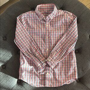 Boys Vineyard Vines Red and Blue Checkered Button Down- EUC